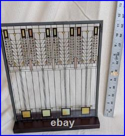 Frank Lloyd Wright Tree of Life Stained Glass Panel Martin House Painted withStand