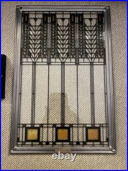 Frank Lloyd Wright Tree of Life Window with Stand-Up Wooden Display Mounts