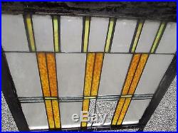 Frank Lloyd Wright Type Design Antique Stained Glass Window Arts & Crafts # 631