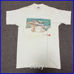 Frank Lloyd Wright Vintage 90s T-Shirt Waterfall Sketch L Mint Condition