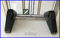Frank Lloyd Wright Waterlilies Stained Glass Art Panel Certified Foundation Tag