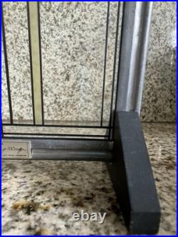 Frank Lloyd Wright Waterlilies Stained Glass Panel Steel Frame Decor Stands