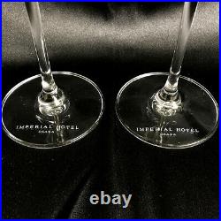 Frank Lloyd Wright Wine Glass Imperial Hotel 20th Anniversary Set of 2 with Box