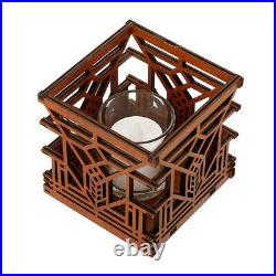 Frank Lloyd Wright Wooden Candle Stand Holder Room furniture Light 95x95mm