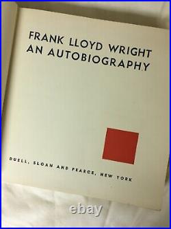 Frank Lloyd Wright an Autobiography 1943 First Edition & a Home Tour Brochure
