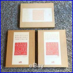 Frank Lloyd Wright architectural perspective drawing complete 3 volume set Rare