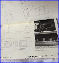 Frank Lloyd Wright architectural survey drawing of Jiyu Gakuen Endo arata