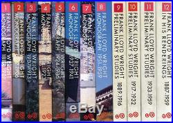 Frank Lloyd Wright complete 12 vol. MONOGRAPH Collection Rare Limited Edition