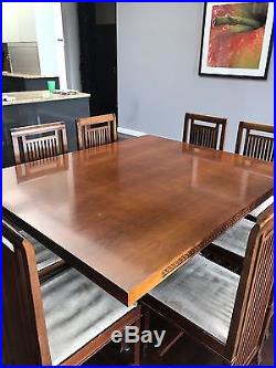 Frank Lloyd Wright designed dining room table and chairs
