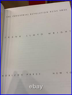 Frank Lloyd Wright facsimile of his copy of The Industrial Revolution Runs Away