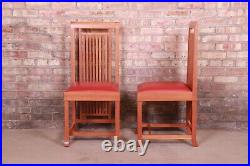 Frank Lloyd Wright for Cassina Arts & Crafts Dining Chairs, Set of Eight