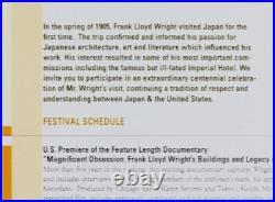 Frank Lloyd Wright in Japan Centennial Poster 2005 Unity Temple Oak Park