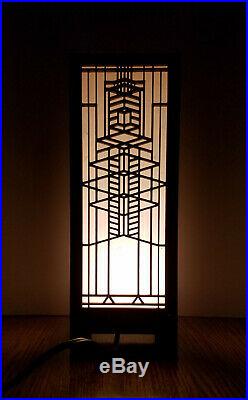 Frank Lloyd Wright mini WOODEN LIGHTBOX laser cut Art Deco accent lamp light