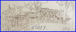 Frank Lloyd Wright original Wasmuth print, XLIIIa Fresno Highland Park, IL