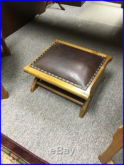 Frank Lloyd Wright replica Barrel Chairs and Footstool