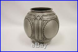 Frank Lloyd Wright round PEWTER VASE COLLECTIBLE Retired