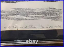 Frank Lloyd Wright's Isabel Robert's House Pencil Sketch By J. Hennessy