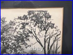 Frank Lloyd Wright's Isabel Robert's House Pencil Sketch By J. Hennessy