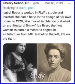 Frank Lloyd Wright's Isabel Robert's House Pencil Sketch By J. Hennessy