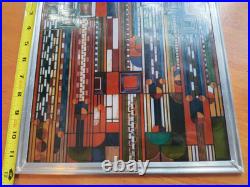 Frank Lloyd Wright's Stained Glass Collection Abstract Saguaro Cactus