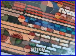 Frank Lloyd Wright's Stained Glass Collection Abstract Saguaro Cactus