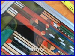 Frank Lloyd Wright's Stained Glass Collection Abstract Saguaro Cactus