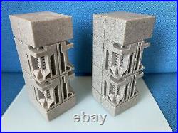 Frank Lloyd Wright / sci-fi style bookends