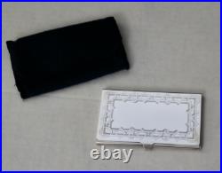 Frank Lloyd Wright silver tone metal business card holder