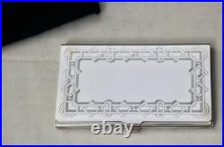 Frank Lloyd Wright silver tone metal business card holder