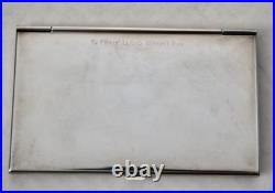 Frank Lloyd Wright silver tone metal business card holder