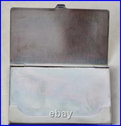 Frank Lloyd Wright silver tone metal business card holder