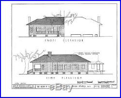 Frank Lloyd Wright single story home design Sullivan Summer House huge porch