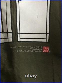 Frank Lloyd Wright t-shirt, olive green, 90s vintage from Japan good condition