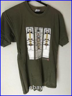 Frank Lloyd Wright t-shirt, olive green, 90s vintage from Japan good condition