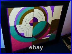 Frank Lloyd Wrightvintage Original Color Lithographgeometric Abstractlisted