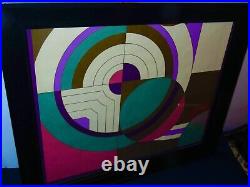 Frank Lloyd Wrightvintage Original Color Lithographgeometric Abstractlisted