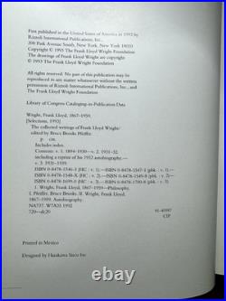 Frank Lloyd Writing Collected Writings Volume 01-04 Set Rizzoli Hardcover LN Frank Lloyd Writing Collected Writings Volume 01-04 Set Rizzoli Hardcover LN