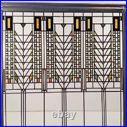 Frank Lloyd stained 32/21cm glass Wright Art Work Tree Of Life Vintage