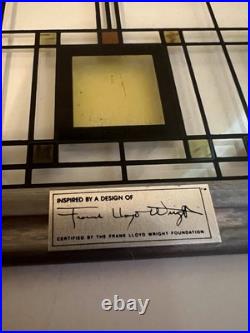 Frank Lloyd wright STAINED ART Glass certified by FLW foundation