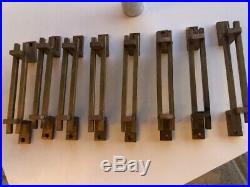 Frank lloyd wright brass handles pulls modern qty 8 mcm rare cabinet or drawer