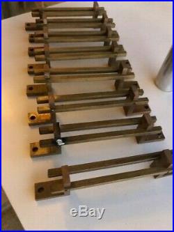 Frank lloyd wright brass handles pulls modern qty 8 mcm rare cabinet or drawer