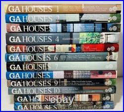 GA HOUSES 10 vols. Frank Lloyd Wright Houses 1, 2 complete set, ADA Edita Tokyo