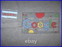 GOOGLE FRANK Lloyd Wright vintage T Shirt Men's Large Architecture CHICAGO RARE