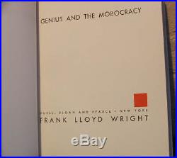 Genius and the Mobocracy. By Frank Lloyd Wright. 1949 1st edition fine