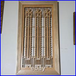 Gorgeous Frank Lloyd Wright Triple Tree of Life Wood Art Screen Wall Panel 26x14