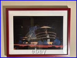 Guggenheim at Night Celebrating Frank Lloyd Wright Design Fine Art Lithograph