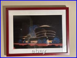 Guggenheim at Night Celebrating Frank Lloyd Wright Design Fine Art Lithograph