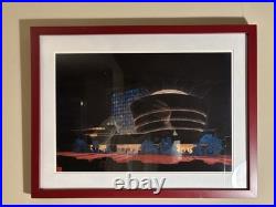 Guggenheim at Night Celebrating Frank Lloyd Wright Design Fine Art Lithograph