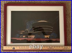 Guggenheim at Night Celebrating Frank Lloyd Wright Design Fine Art Lithograph