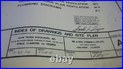 HILLS-DECARO FRANK LLOYD WRIGHT HOUSE, SET OF RESTORATION BLUEPRINTS from 1976